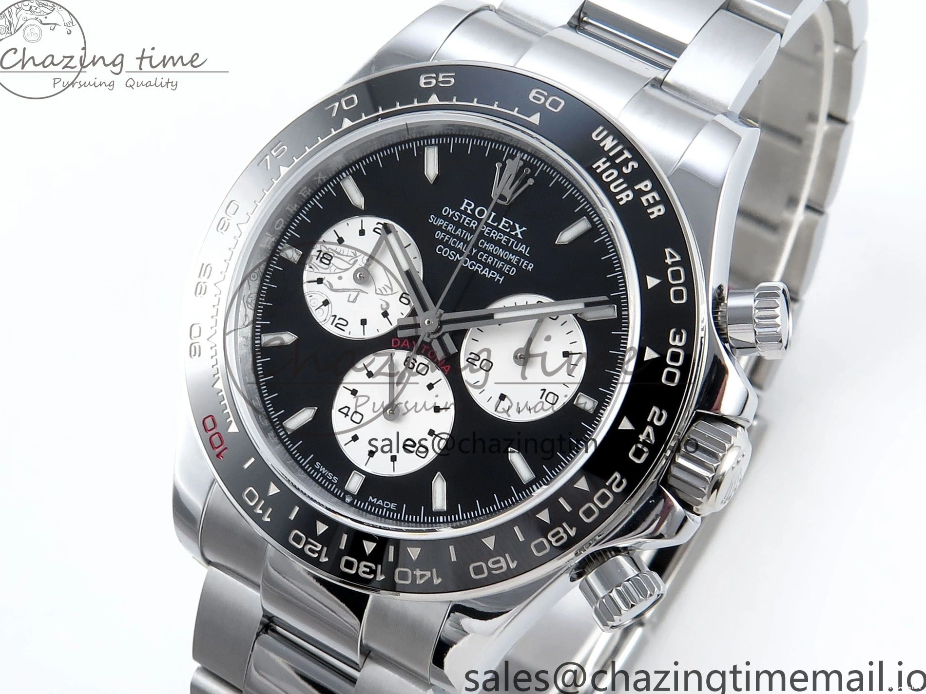 0209 EyeCatching Daytona 126529 QF 1:1 Best Edition Black Dial Steel 904L on SS Bracelet V8 QF 652
